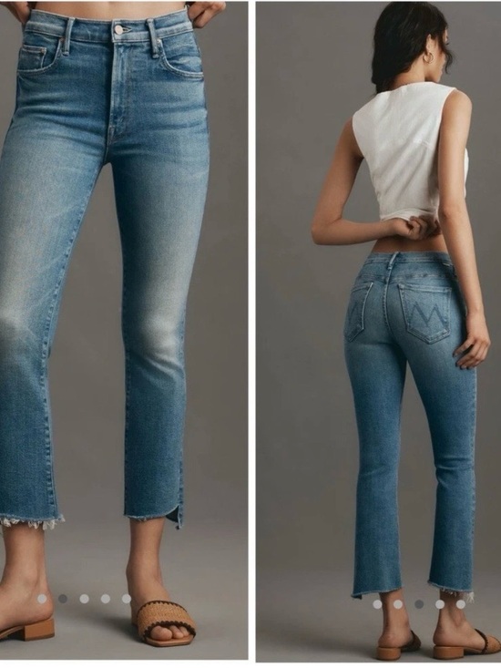 MOTHER Denim - MOTHER The Insider Crop Step Fray Jeans. Monkey in the Middle. Size 28